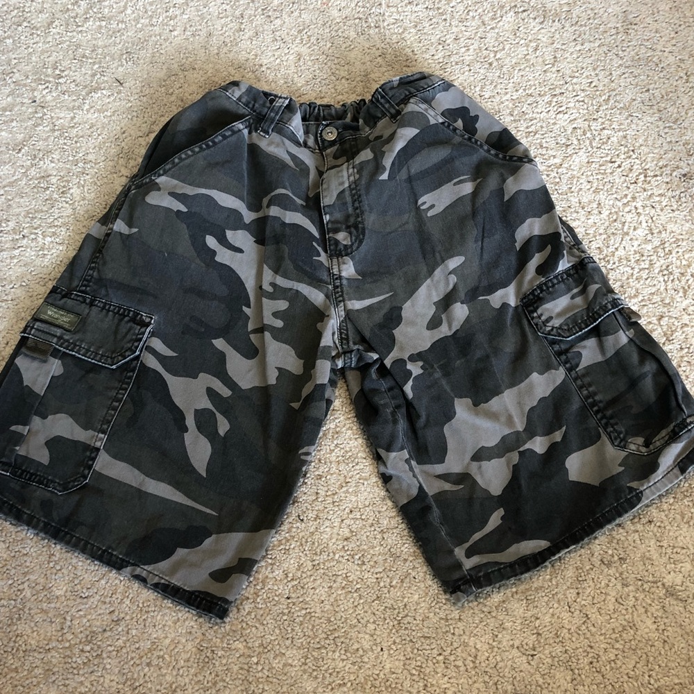 Wrangler Boys Cargo Shorts Camouflage Camo Size 16